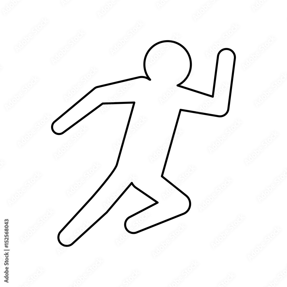 man running silhouette vector icon illustration shape man running silhouette vector icon illustration shape
