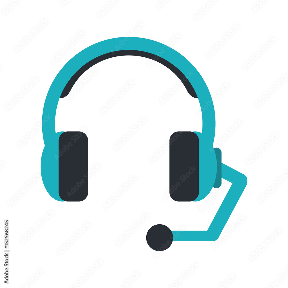 headset headphones microphone icon image vector illustration design headset headphones microphone icon image vector illustration design