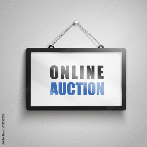 online auction text sign