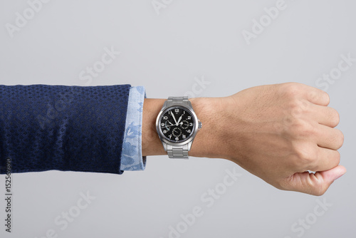 wristwatch on wrist