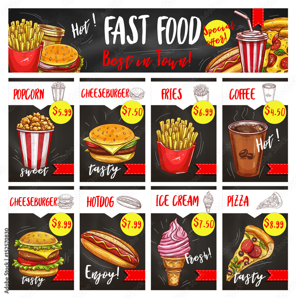 fast food menu board design