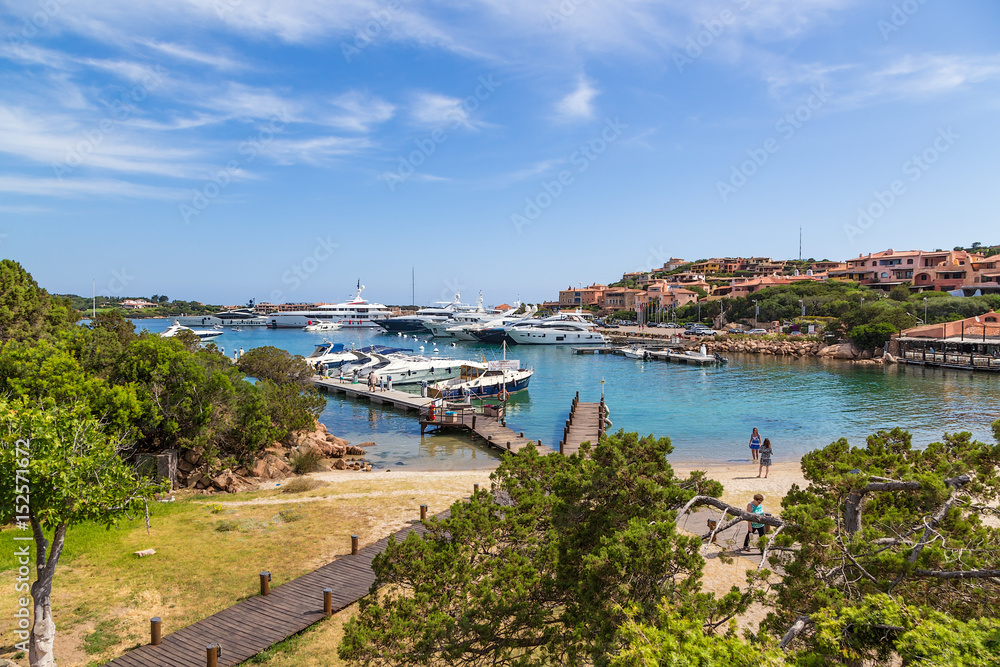 The island of Sardinia, Italy. Porto Cervo: picturesque landscape of a fashionable resort