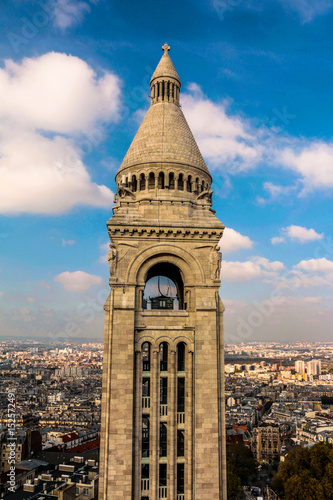 PARIS, FRANCE - October 2015: Sacré Coeur Tower in Montmartre