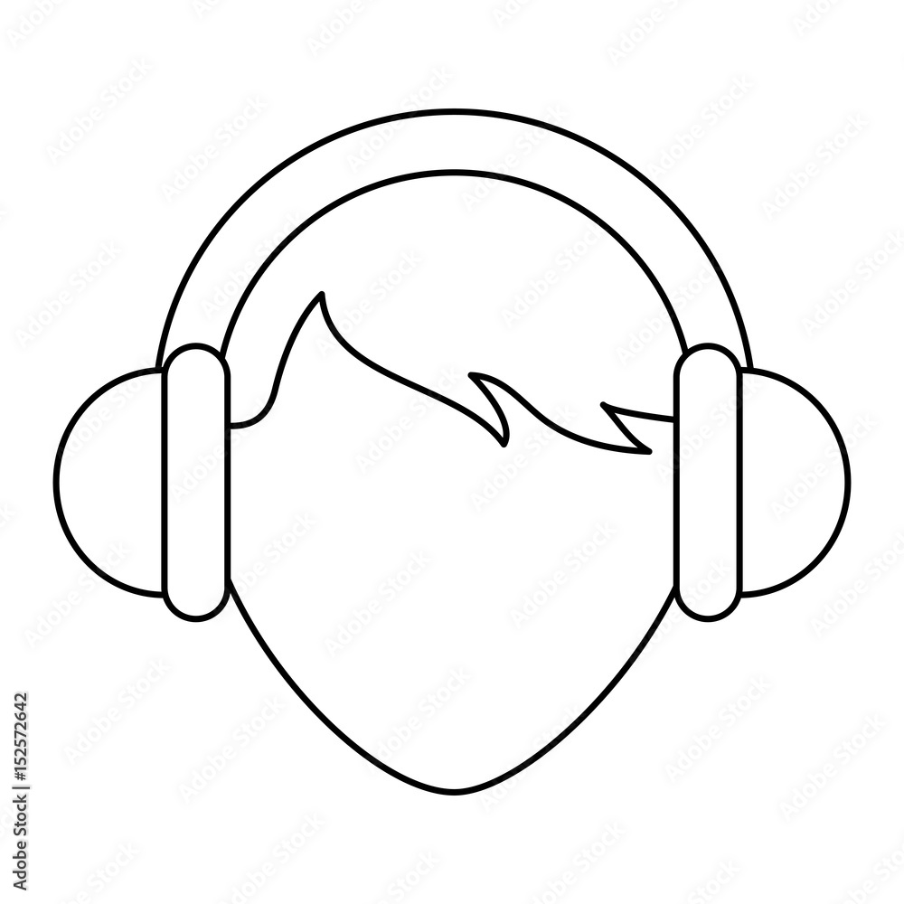 person wearing headphones icon image vector illustration design person wearing headphones icon image vector illustration design