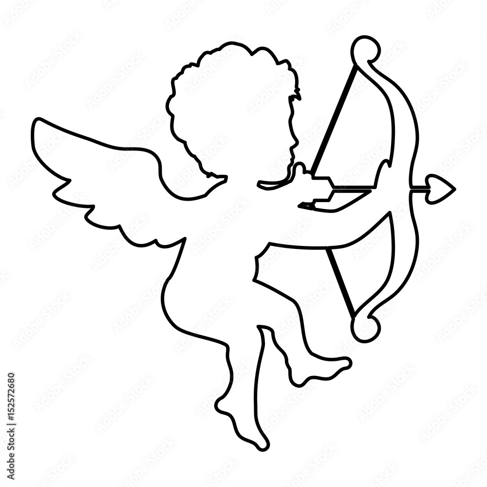 Obraz premium cupid love valentine vector icon illustration graphic design