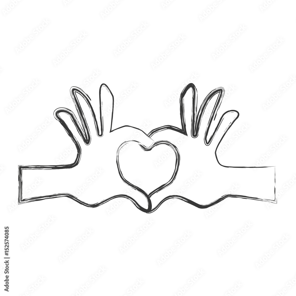 hands heart shape vector icon illustration graphic design hands heart shape vector icon illustration graphic design