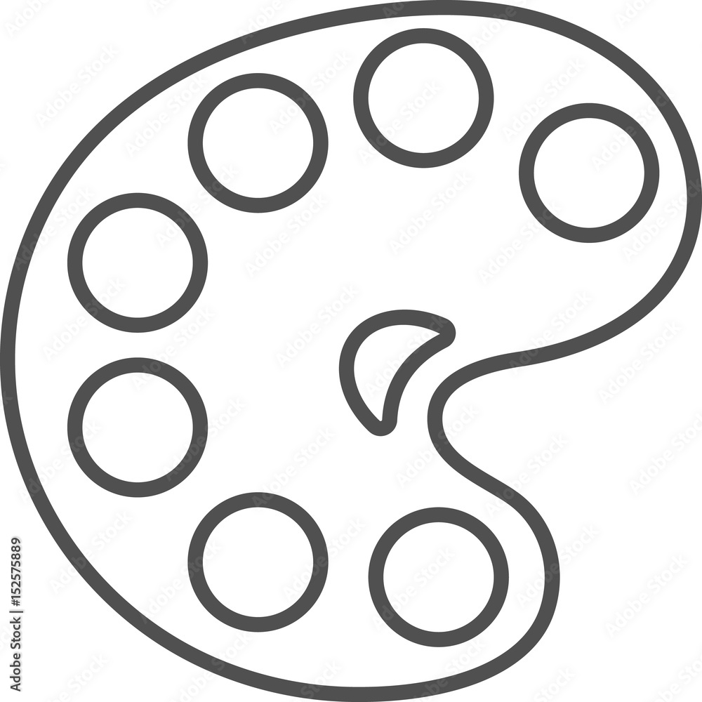 Simple artistic and hobby Vector line art Icon. Classic palette with different colors for painting. line art style icon. 48x48 Pixel Perfect.
Simple artistic and hobby Vector line art Icon. Classic palette with different colors for painting. line art style icon. 48x48 Pixel Perfect.