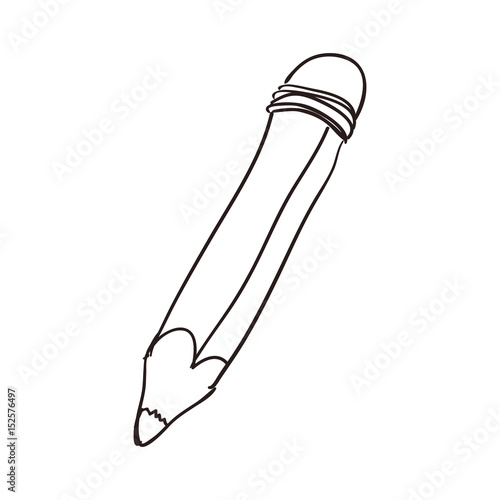 pencil doodle cartoon vector icon illustration graphic design