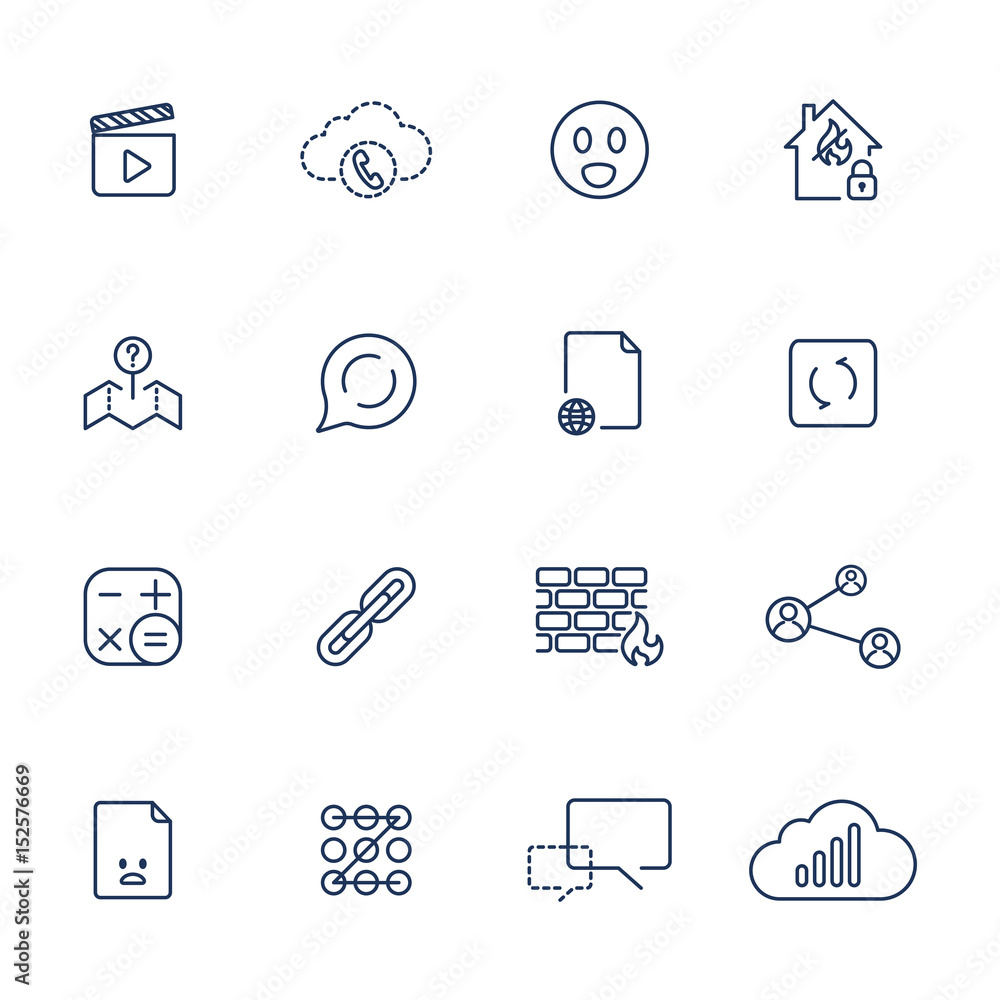 Fototapeta premium Set with different icons
