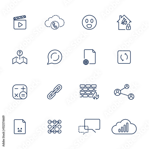 Set with different icons