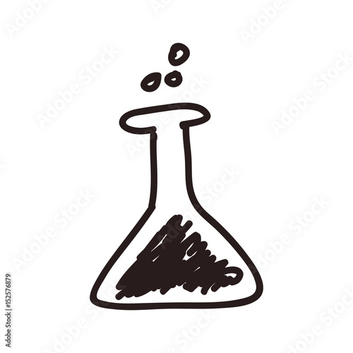 test tube doodle vector icon illustration graphic design