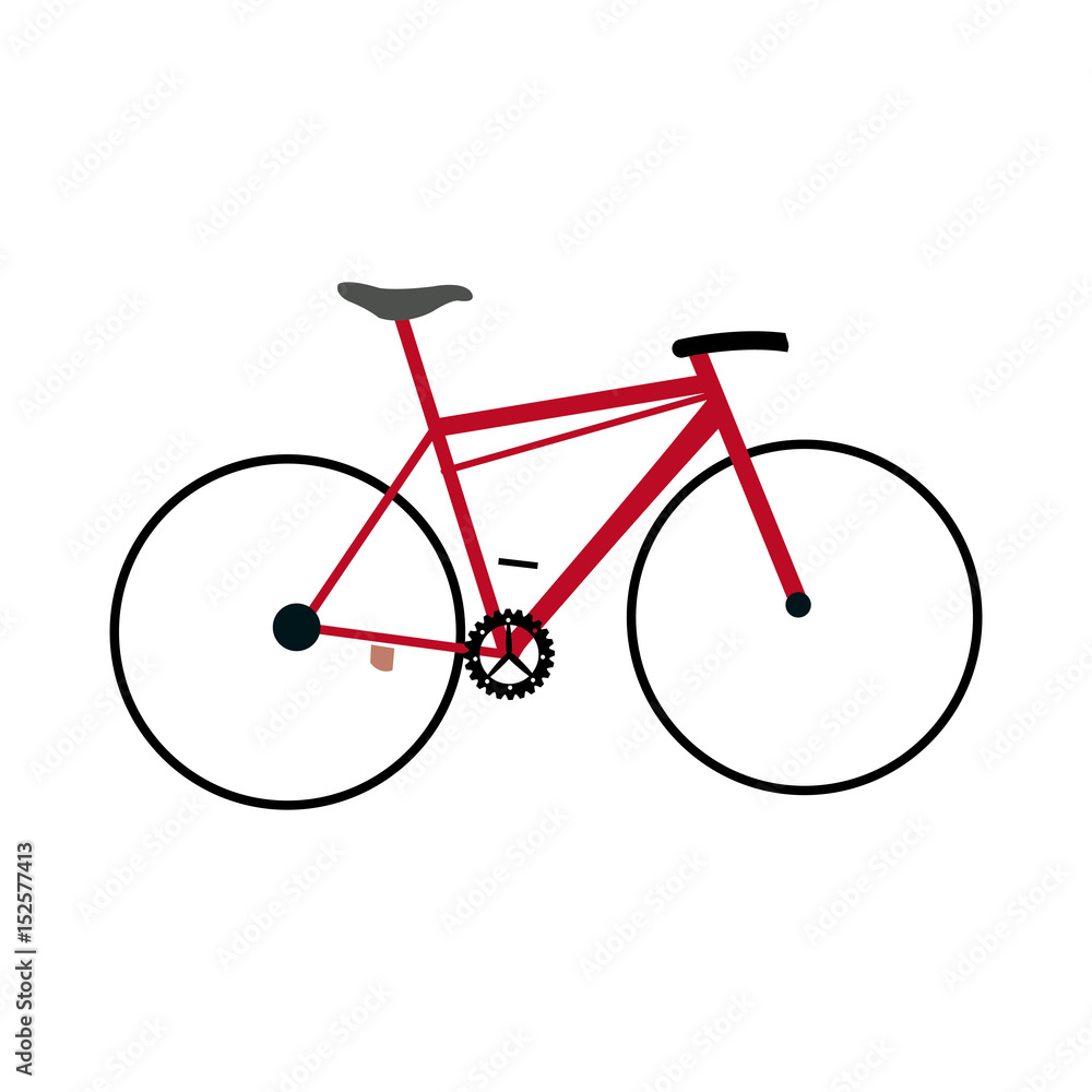 red bicycle sport transport equipment vector illustration red bicycle sport transport equipment vector illustration