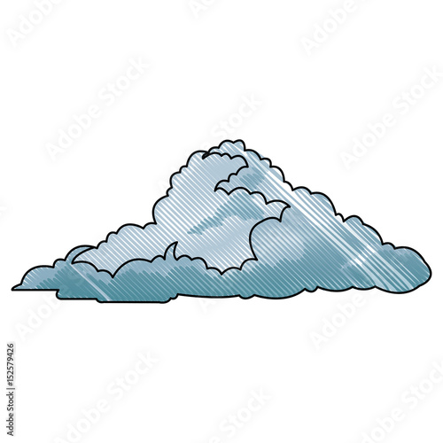 drawing cloud climate weather cold vector illustration photo