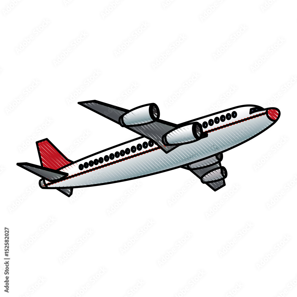 airplane fly transport commercial travel vector illustration airplane fly transport commercial travel vector illustration
