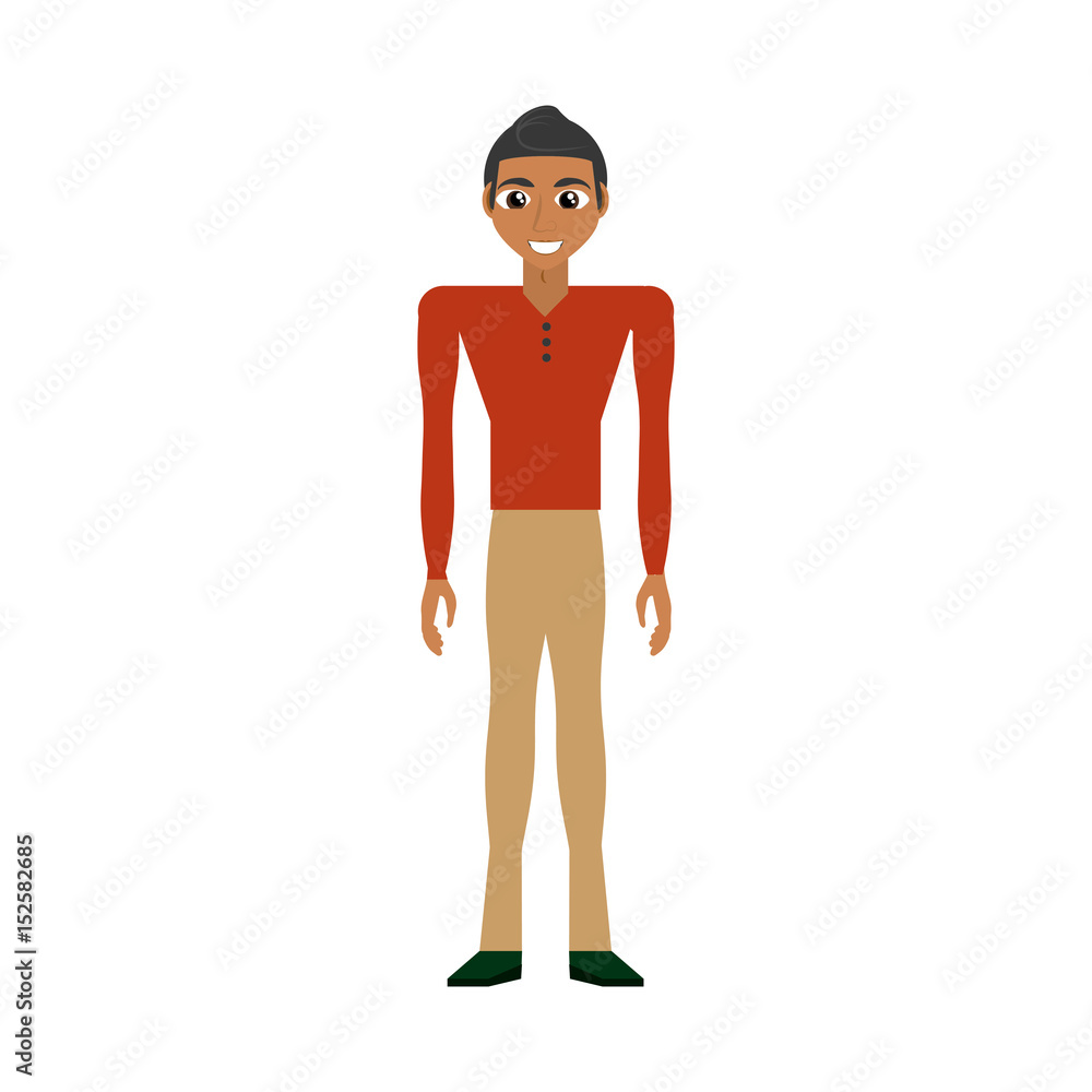 adult male avatar vector icon illustration colored