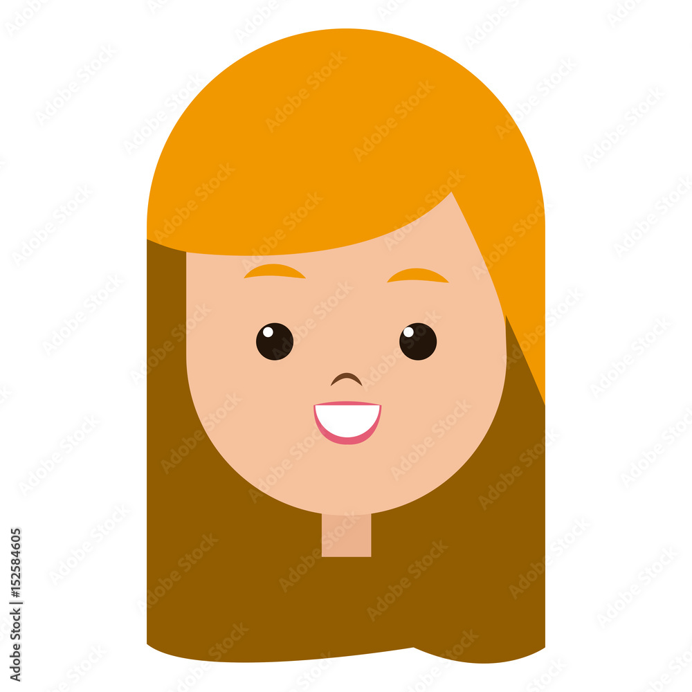 portrait pretty little girl happy vector illustration portrait pretty little girl happy vector illustration