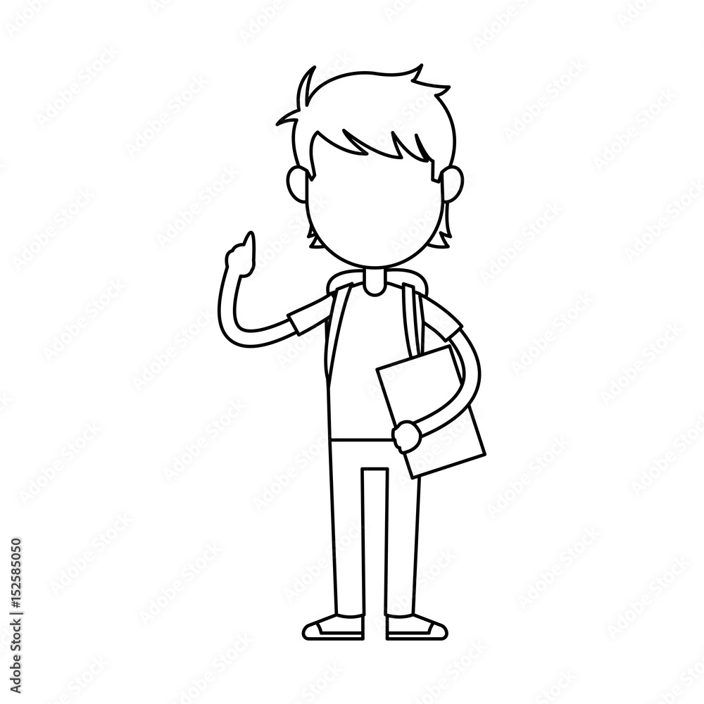 cartoon young boy student avatar vector illustration cartoon young boy student avatar vector illustration