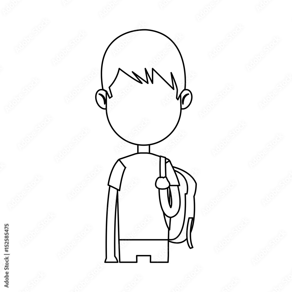 cartoon young boy student avatar vector illustration cartoon young boy student avatar vector illustration