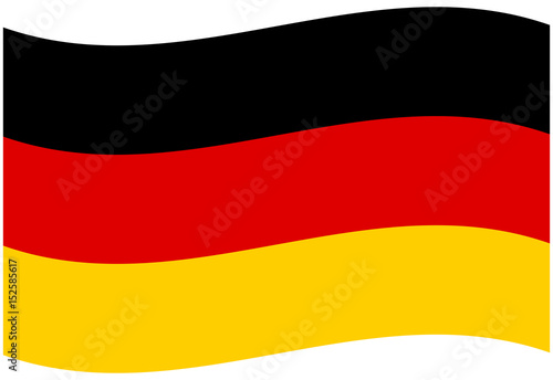 Deutschland Flagge Wehend - Vektorgrafik