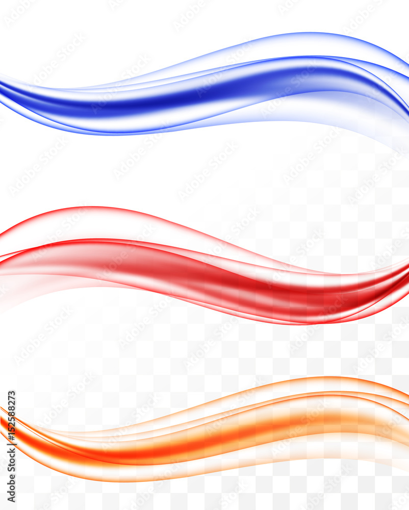 Abstract elegant colorful light waves set Abstract elegant colorful light waves set