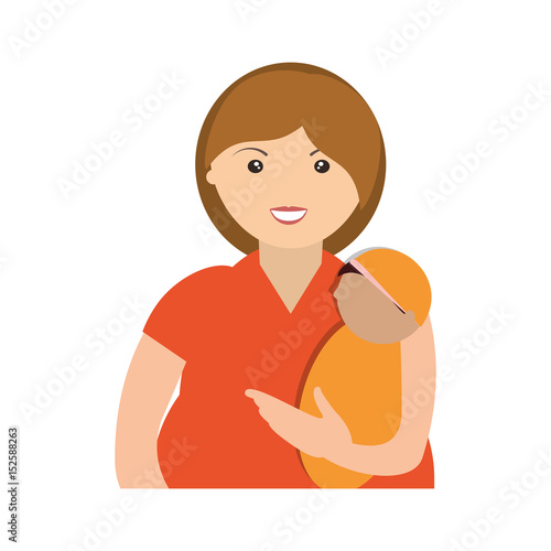 pregnancy motherhood babysitting vector icon illustration design graphic