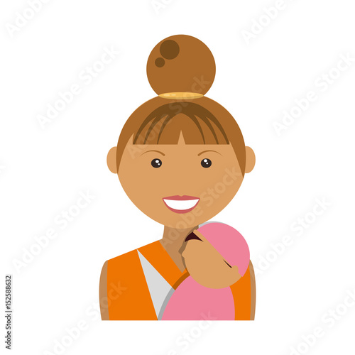 mother motherhood babysitting vector icon illustration design graphic