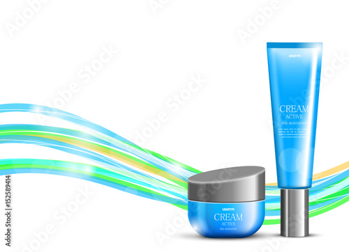 Skin moisturizer cosmetic design template