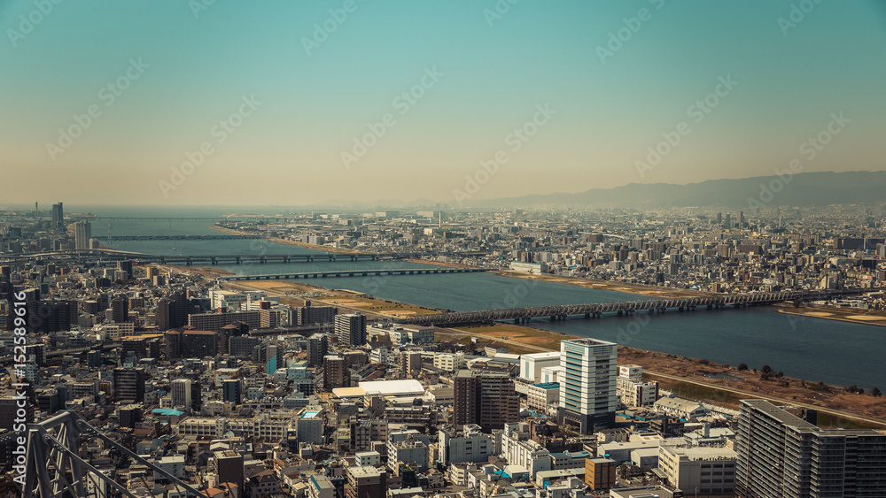 Obraz premium Osaka city in Japan