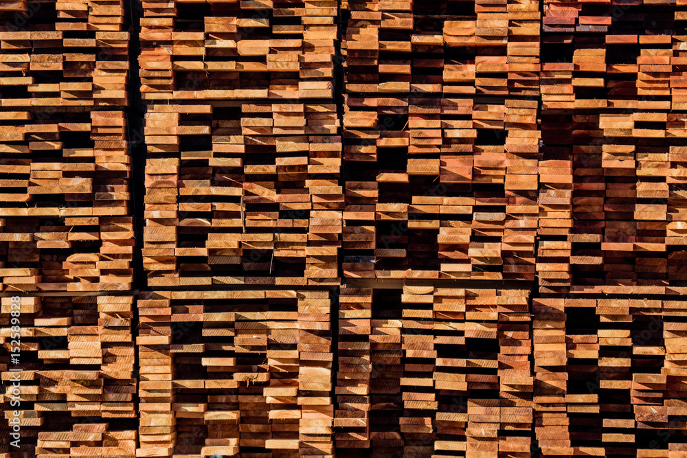 Construction lumber at the mill. Mill products. Construction lumber at the mill. Mill products.