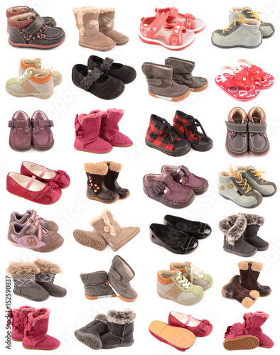 collection of children's shoes