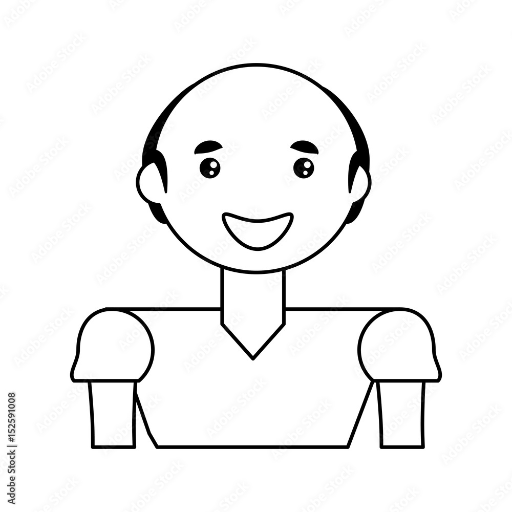 adult male bald head vector icon illustration adult male bald head vector icon illustration
