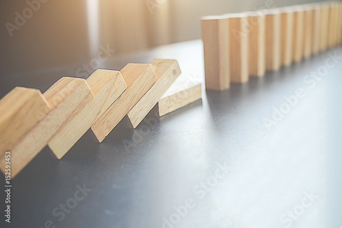 Fotografie Concept of solution and domino effect