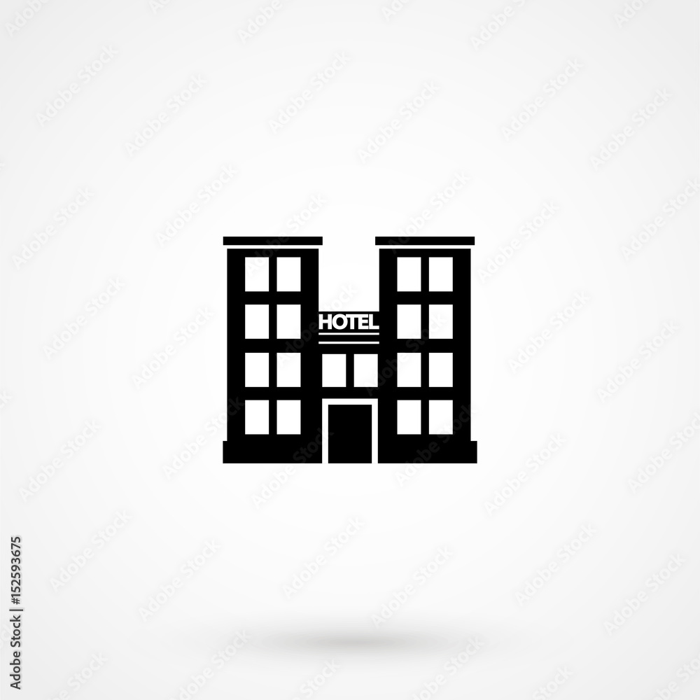 Hotel Building Vector Icon Illustration Hotel Building Vector Icon Illustration