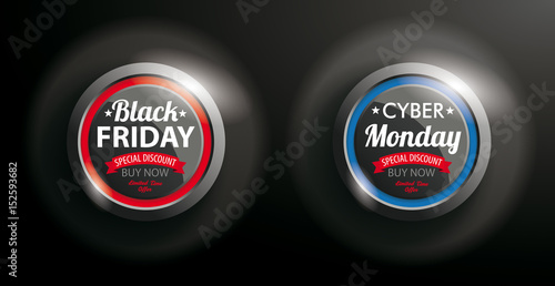 2 Buttons Black Friday Cyber Monday