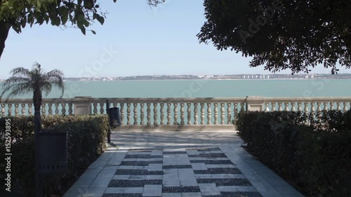 Sunny park by the seafront  