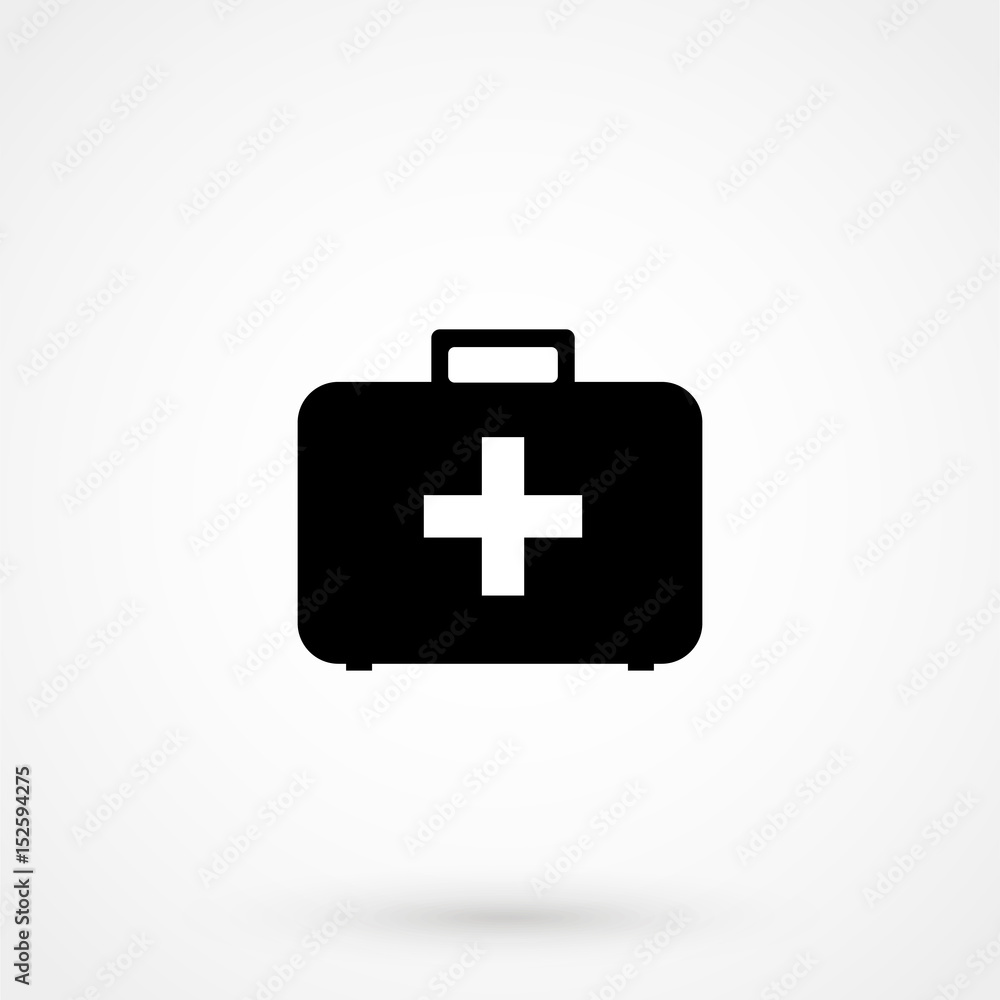 First aid Icon in trendy flat style isolated on grey background. Medical symbol First aid Icon in trendy flat style isolated on grey background. Medical symbol