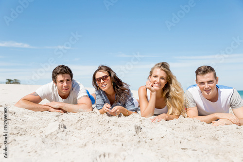 Company of young people on the beach © Sergey Nivens