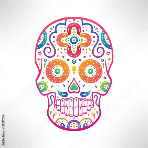 Crâne décoratif mexicain, jour des morts