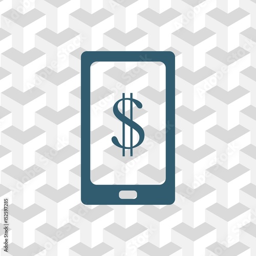 Smart phone with money dollars stock vector illustration flat design