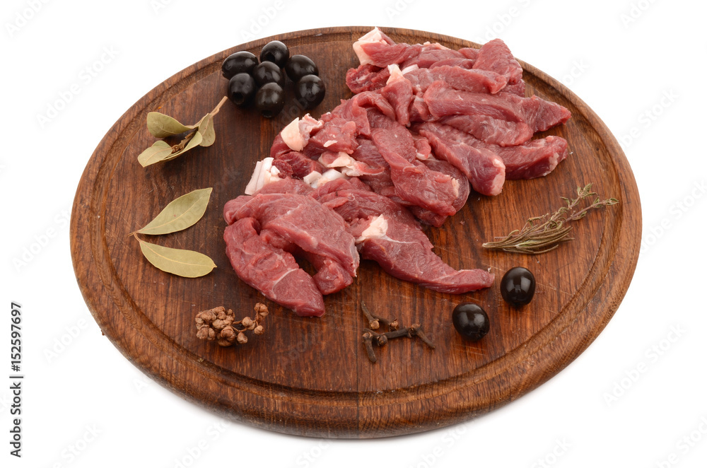 beef on a white background beef on a white background