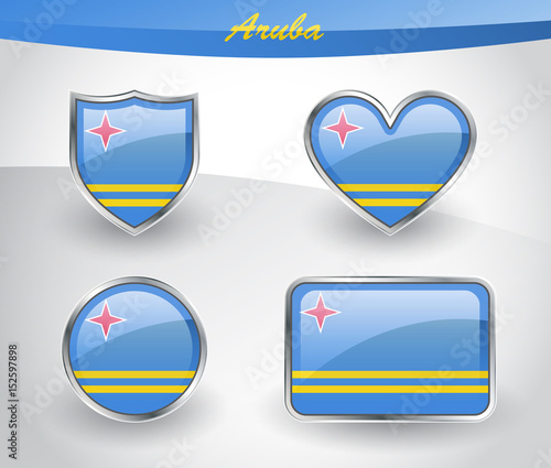 Glossy Aruba flag icon set Free Download Glossy Aruba flag icon set - GFXLoad