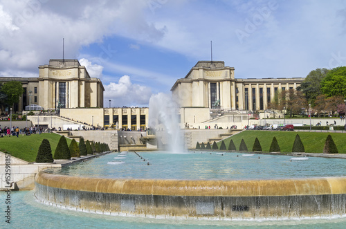 Fountain in front of the Palais de Chaillot.