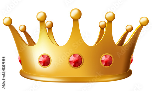 Golden crown. Vector illustration.