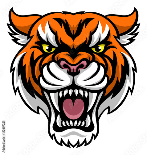Fototapeta Naklejka Na Ścianę i Meble -  Angry Tiger Mascot