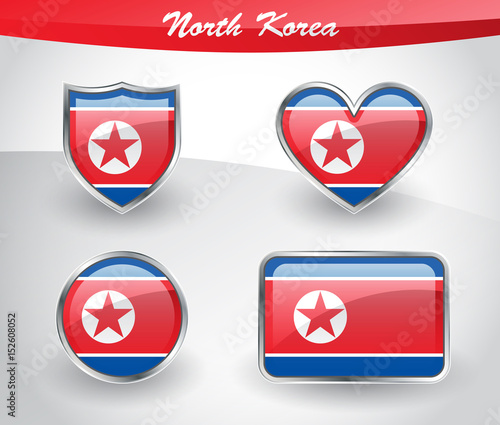 Glossy North Korea flag icon set Free Download Glossy North Korea flag icon set - GFXLoad