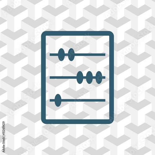 wooden abacus icon stock vector illustration flat design