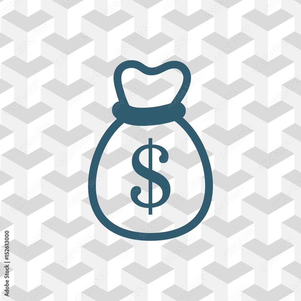 bag of money icon stock vector illustration flat design bag of money icon stock vector illustration flat design