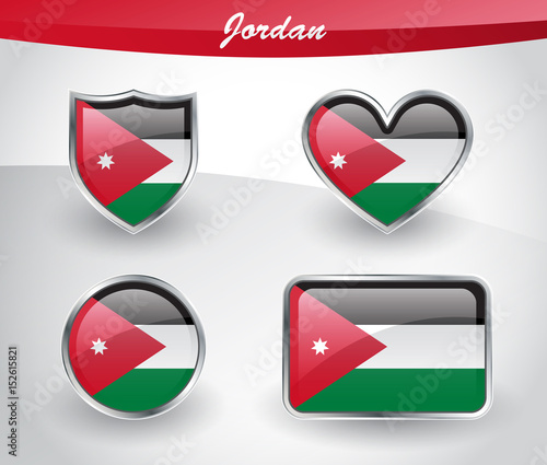 Glossy Jordan flag icon set Free Download Glossy Jordan flag icon set - GFXLoad