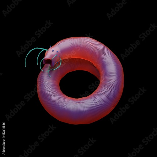 3d rendering - Nematode worm