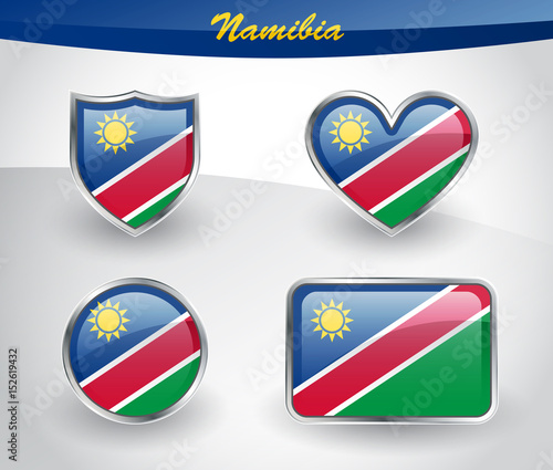 Free Download Glossy Namibia flag icon set - GFXLoad